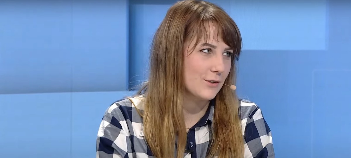 Александра Каско в студии «Белсата»