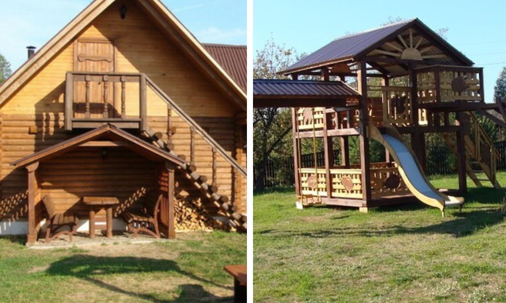 Детская игровая зона в агроусадьбе «Ежонка» за $125/сутки.