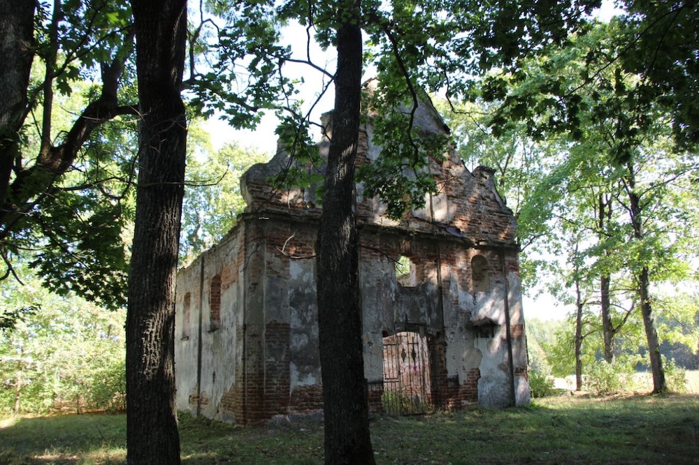 Руины костела Святого Духа в деревне Язвины Дрогичинского района.