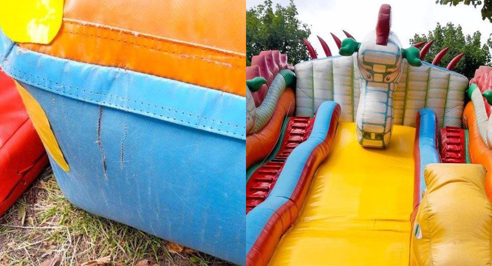 детские аттракционы с повреждениями 