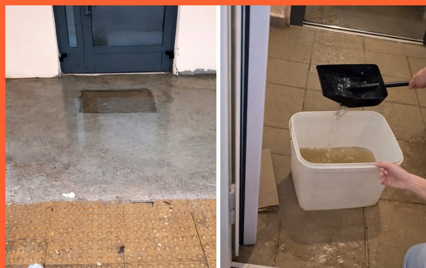 затопленный подъезд