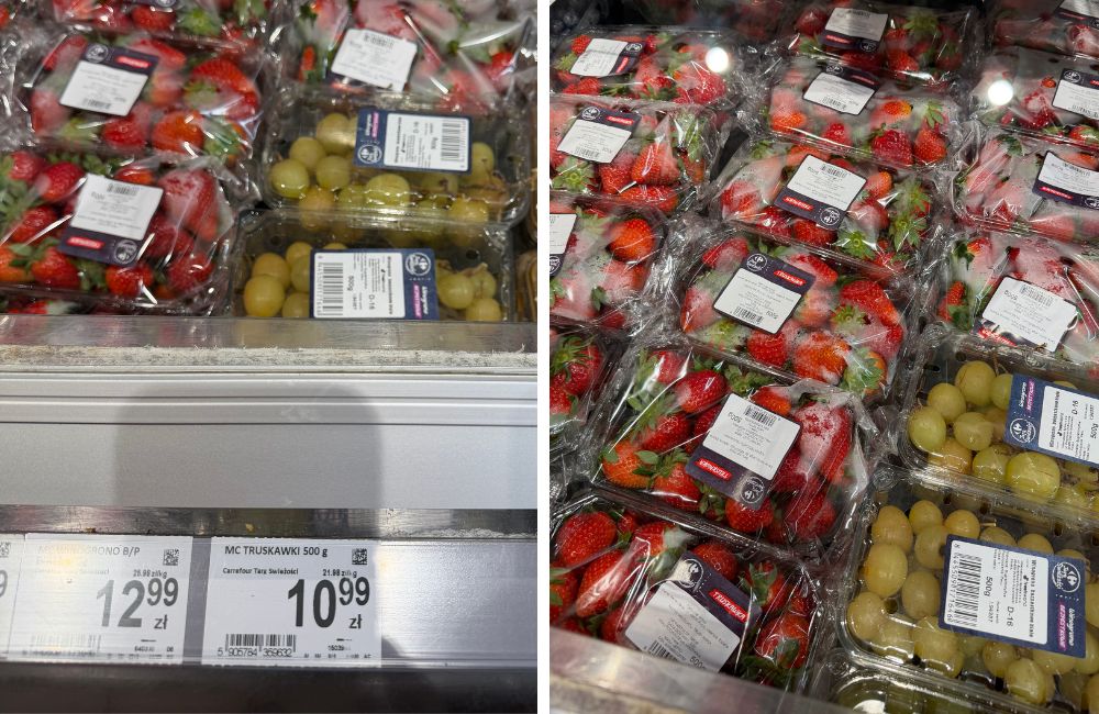 Цены на клубнику в Польше