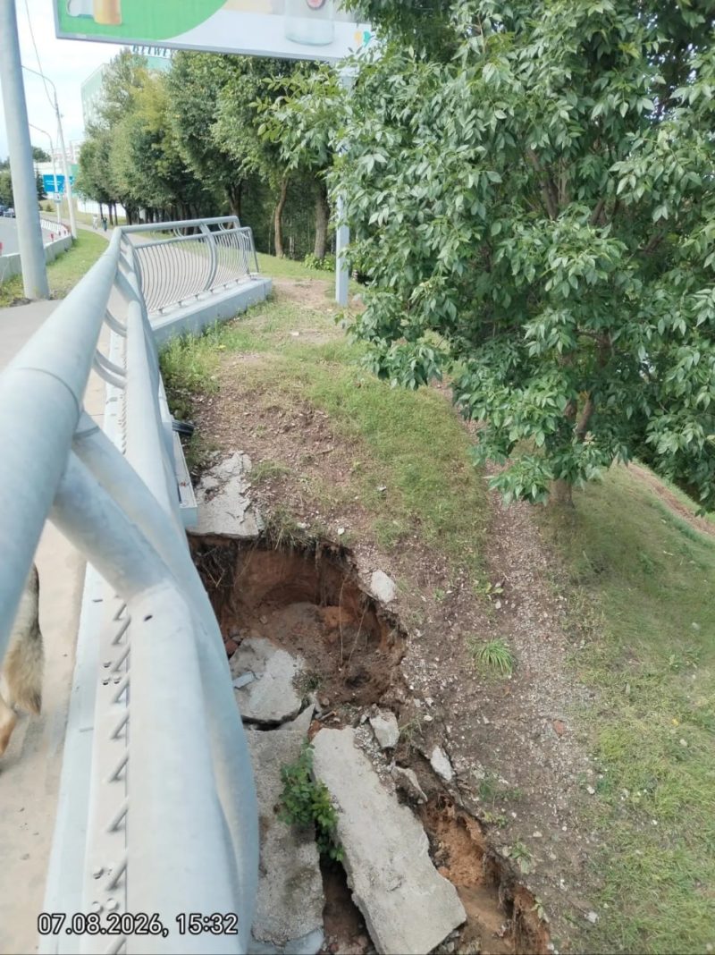 Ливни нанесли урон Юбилейному мосту в Витебске